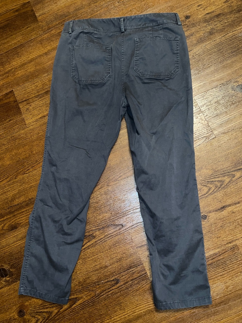 LOFT Charcoal Gray Tie-Waist Relaxed Fit Trouser Casual Pants Size 8 - Picture 4 of 8